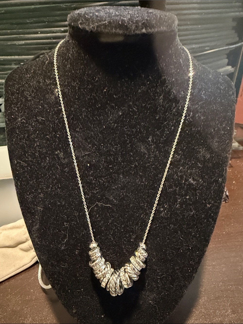 silver-tone multi-rondelle ring necklace from LOFT.